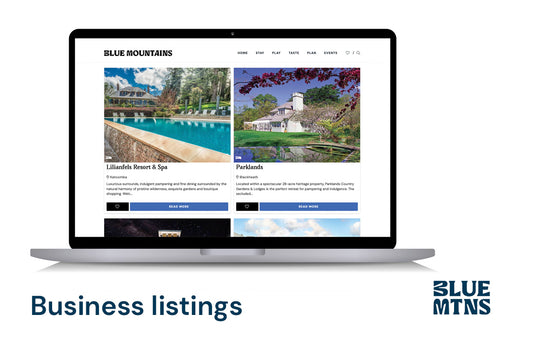 Website - business listings on visitbluemountains.com.au