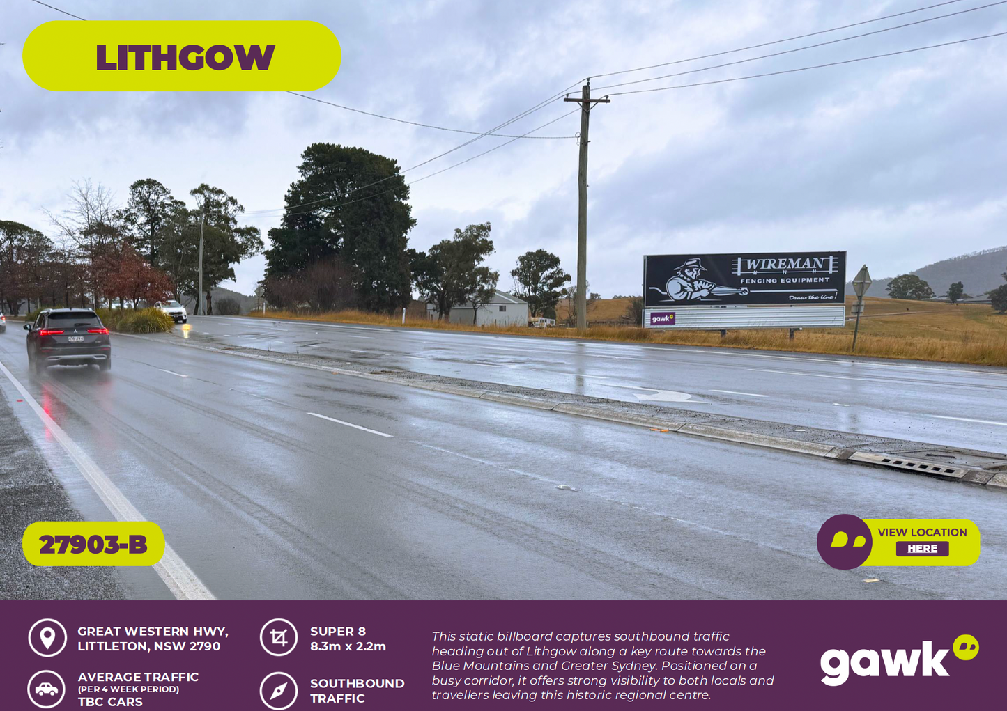 Lithgow billboard - be seen
