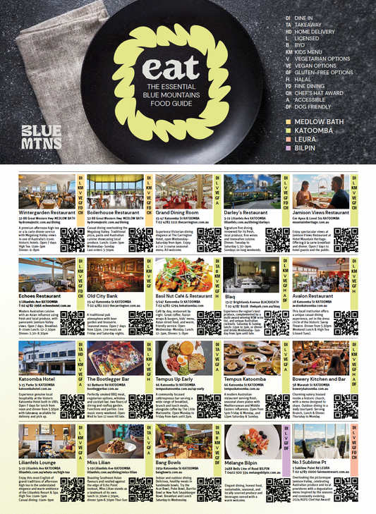 EAT - List your restaurant, café or bar in the Essential Blue Mountains Food Guide